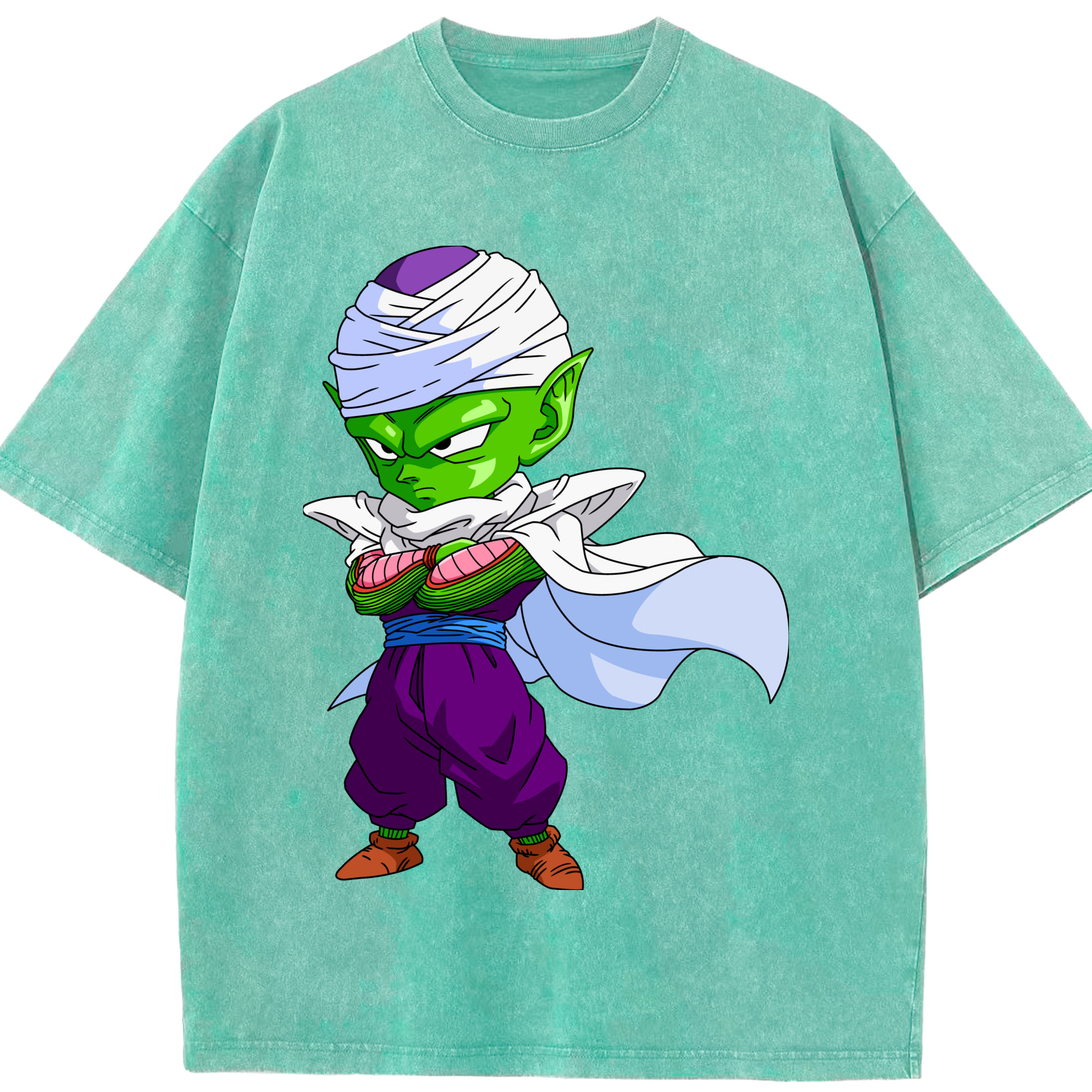 （画像用） ドラゴンボール ピッコロ DRAGON BALL Piccolo 綿100% ヴィンテージ風 半袖Tシャツ（フロントプリント）